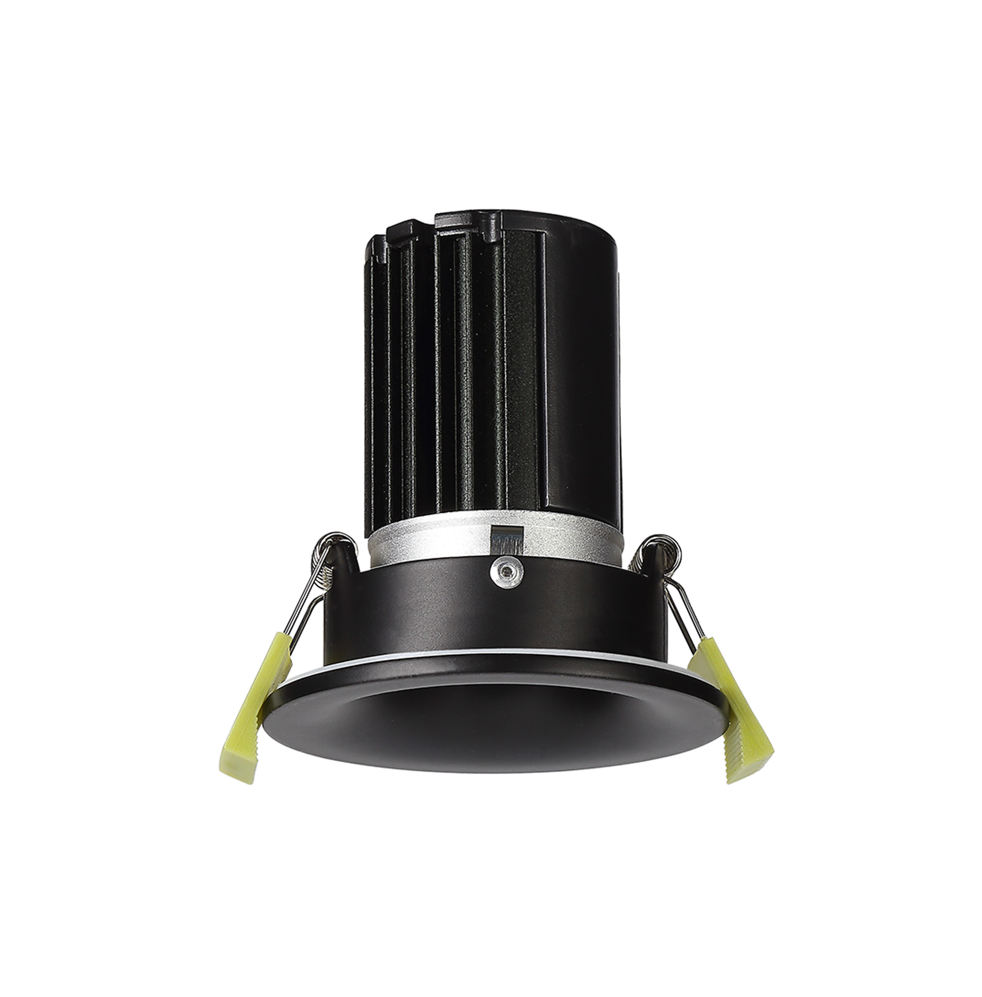 DM201530  Bruve 12 Tridonic powered 12W 2700K 1200lm 12° LED Engine;350mA ; CRI>90 LED Engine Matt Black Fixed Round Recessed Downlight; Inner Glass cover; IP65